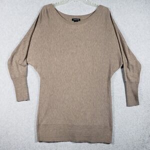 Trouve Dolman Sleeve Sweater Dress Taupe Knit Casual Size‎ M